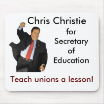 Chris Christie for Secretary of Education Mousepads