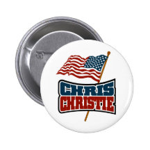 Chris Christie Proud American Buttons
