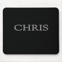 Chris Custom Raised Lettering Mouse Pads