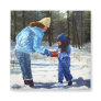 Chris & Sean in the snow Refrigerator Magnets