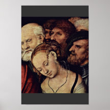 Christ And The Adulteress Detail By Cranach D. J. Print