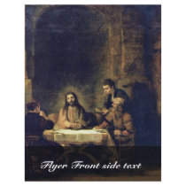 Christ At Emmaus By Rembrandt Harmensz. Van Rijn Personalized Flyer