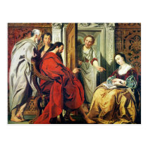 Christ at House of Martha and Mary of Bethany postcards