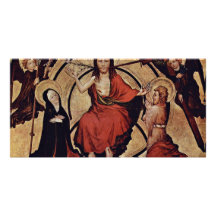 Christ At The Last Court By Norddeutscher Meister Photo Cards