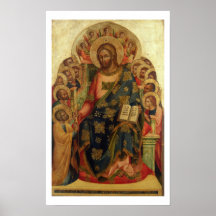 Christ Enthroned with Saints and Angels Handing th Posters