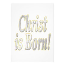 Christ Is Born Personalized Invite