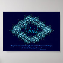 Christ is the Centre - Ice Blue posters