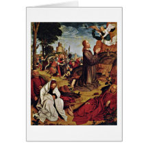 Christ On Mount Of Olives By Master Of St.Severin Greeting Card