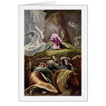 Christ On The Mount Of Olives By El Greco Greeting Card
