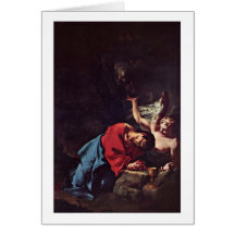 Christ On The Mount Of Olives By Paul Troger Greeting Card
