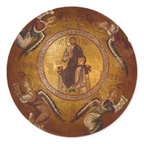 Christ the Pantakrator Christian Icon Round Stickers