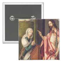 Christ the Redeemer blessing a woman (panel) Pin