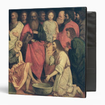 Christ Washing the Disciples' Feet 3 Ring Binders