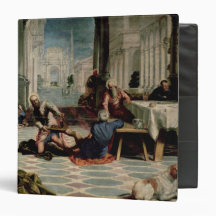 Christ Washing the Feet of the Disciples 3 Ring Binder