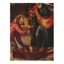 Christ Washing the Feet of the Disciples Post Card