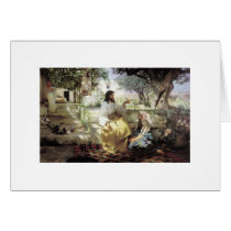 Christ with Martha and Maria circa 1886 Greeting Card