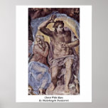 Christ With Mary By Michelangelo Buonarroti Poster
