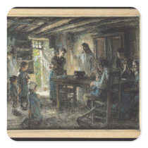Christ with the Meek, 1903-04 Square Stickers