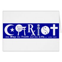 Christ with Verse 2 Greeting Cards