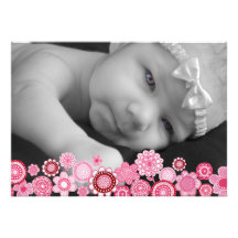 Christening Baptism Girls Photo Invitation Invite