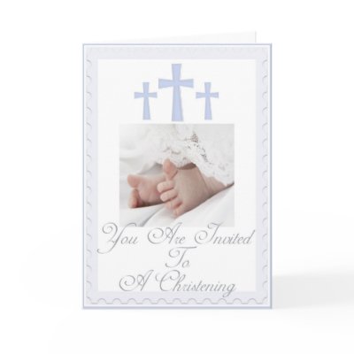 Christening/Baptism Invitation for Baby Boy Card by Be_My_Valentine