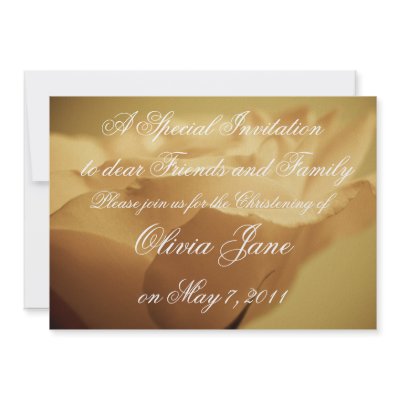 Christening Baptism Invitation Save the Date Rose by JayneLogan
