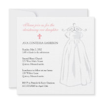 Christening Dress and Pink Cross