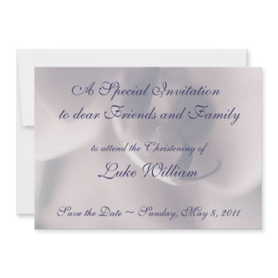 Christening Invitation Template, grey mauve Orchid by JayneLogan