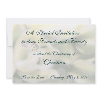 Christening Invitation Template, Orchids by JayneLogan