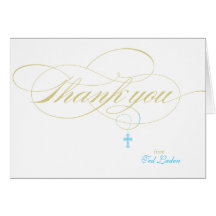 Christening or First Communion Thank You Card