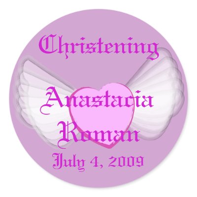 Christening Sticker-Customize by wholeheartedly