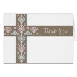Christening Thank You Card  |  Twins