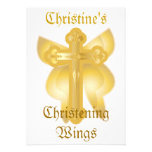 Christening Wings Invitation-Customize