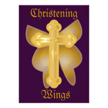 Christening Wings Invitation-Customize