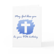 Christian 40th Birthday Card