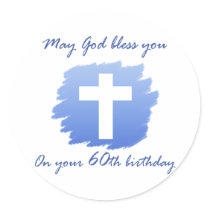 Christian 60th Birthday Gifts Sticker