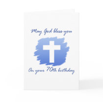 Christian 70th Birthday Card