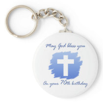 Christian 70th Birthday Gifts Key Chain