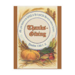 Christian Bible Verse Thanksgiving postcards