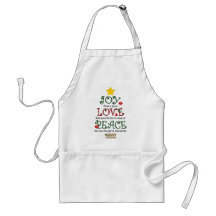 Christian Christmas Joy Love and Peace Apron