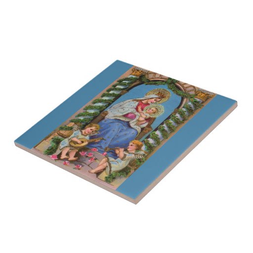 Christian Christmas Madonna and Baby Jesus Tiles