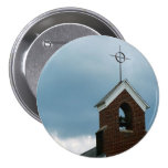 Christian Church Steeple Cross Photo Button