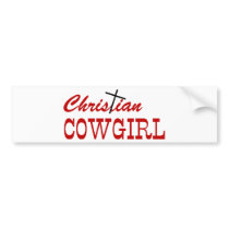 Christian Cowgirl Bumper Sticker