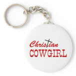 Christian Cowgirl Keychain