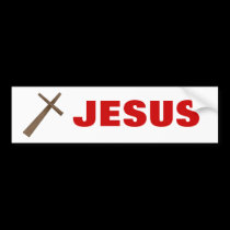 Christian Cross and Heart Bumper Sticker bumper stickers