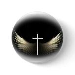 Christian: Cross and Spirit Button