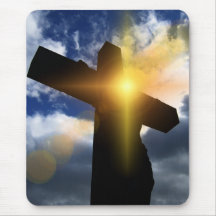 Christian Cross at Easter Sunrise Service Mouse Pad