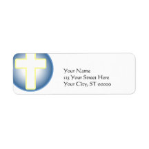 Christian Cross Custom Return Address Labels