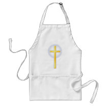 Christian Cross in Yellow Apron