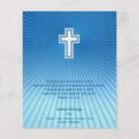 Christian Cross on blue background Full Color Flyer